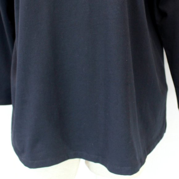 Catherines Plus Christmas Black "Joy" Long Sleeve Tee Top Tunic 1X , 18/20W - Picture 4 of 7